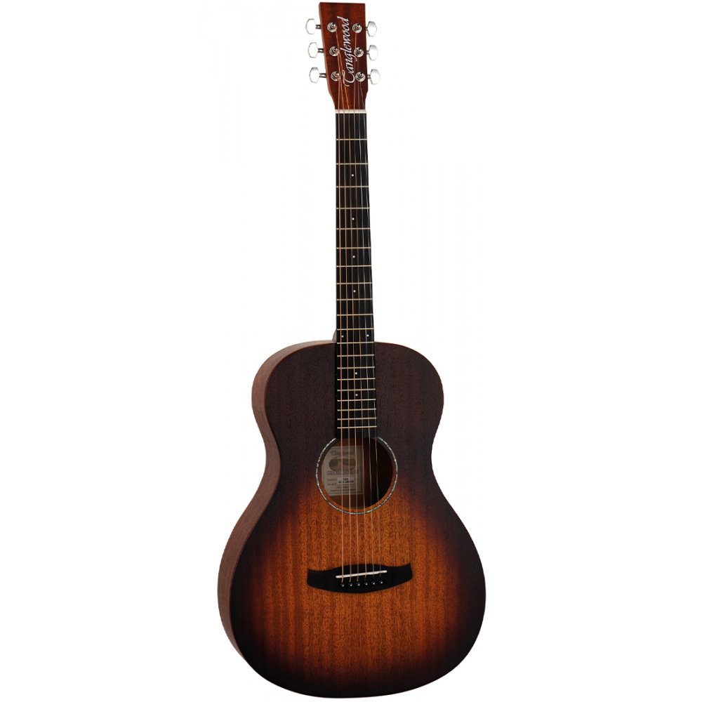 Tanglewood Crossroads TC8 Parlor Acoustic Guitar, Whisky Burst Satin
