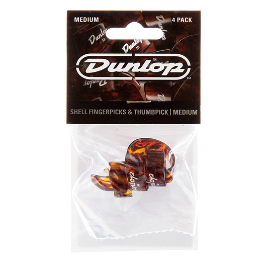 Dunlop 9010TP Shell 3 Fingerpicks + 1 Thumbpick, Medium