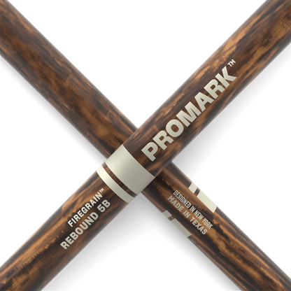 Promark Rebound Hickory 5B Lacquered FireGrain Drumsticks
