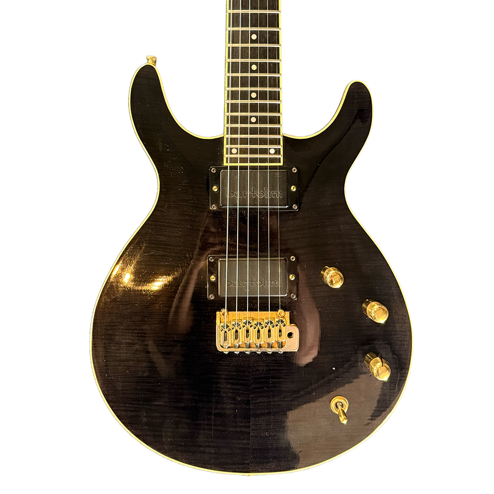Moon Double Cut Flame Top, Trans Ebony