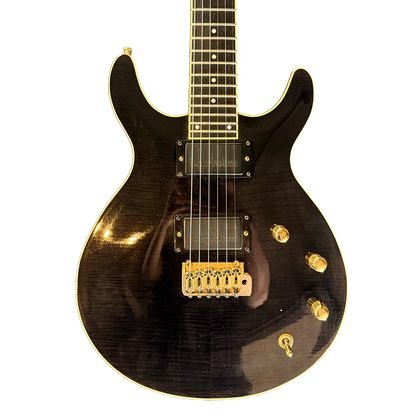 Moon Double Cut Flame Top, Trans Ebony