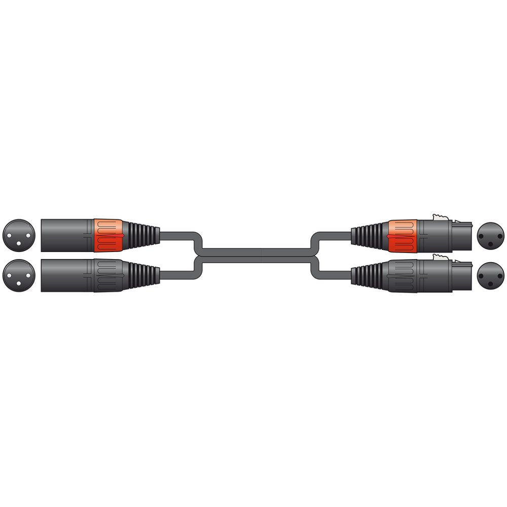 Standard Classic Audio Leads 2 x XLR Female - 2 x XLR Male