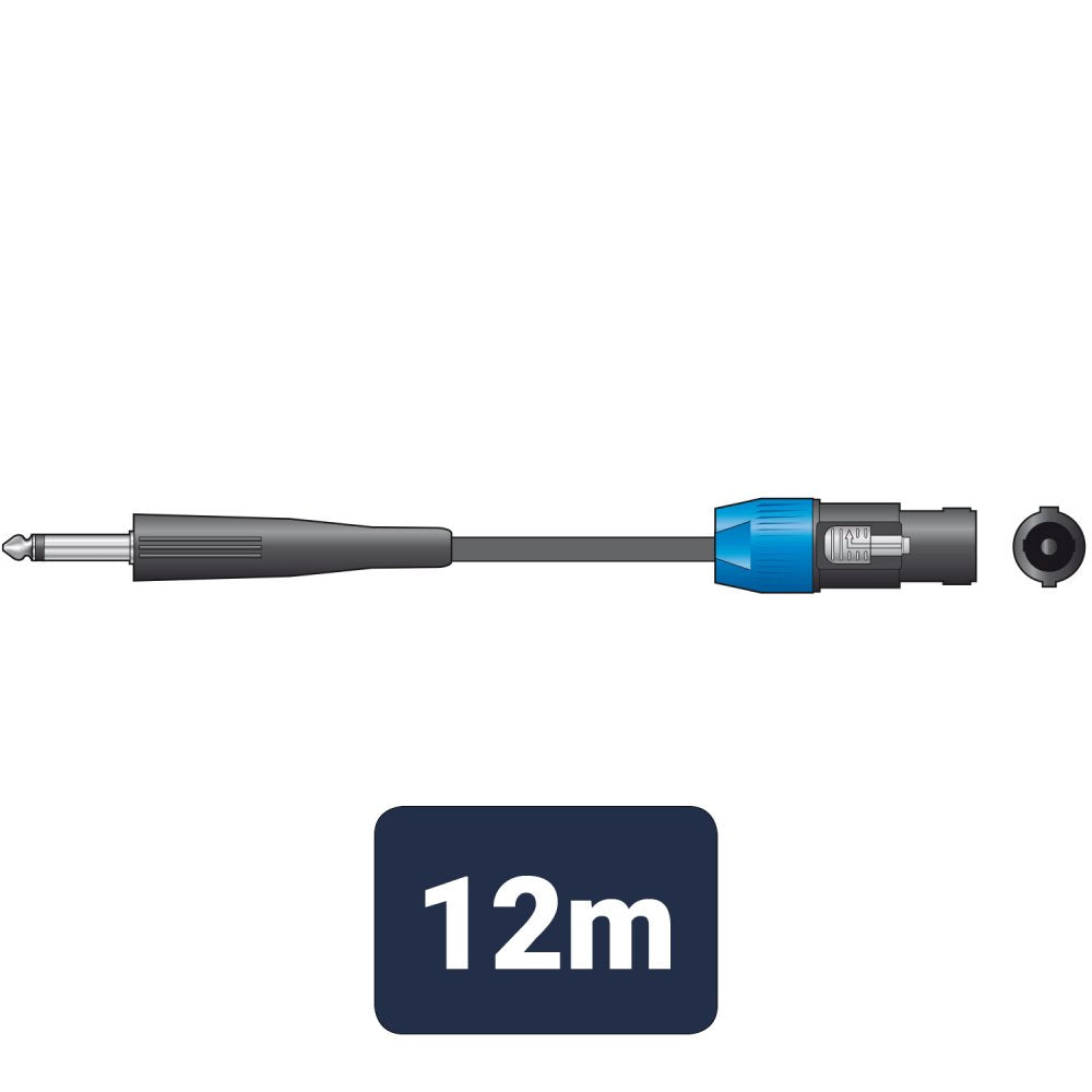 Standard Essential Speaker Leads 6.3mm Mono Jack Plug - Speaker Plug