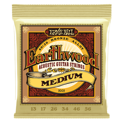 Ernie Ball Medium 13-56 Earthwood 80/20 Bronze Acoustic Guitar Strings
