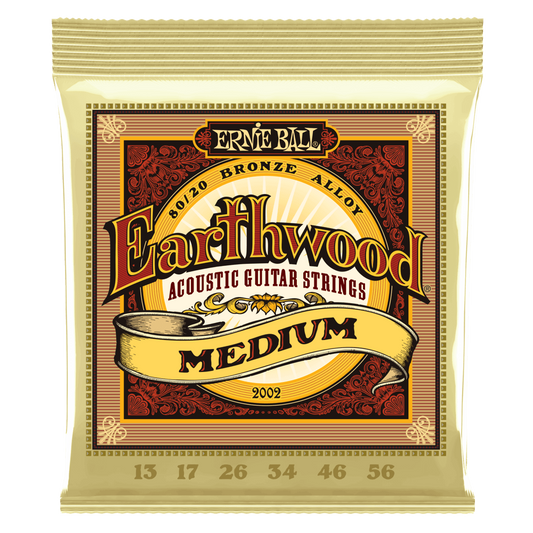 Ernie Ball Medium 13-56 Earthwood 80/20 Bronze Acoustic Guitar Strings