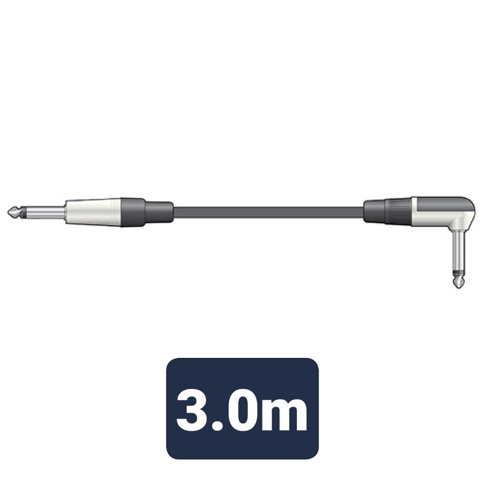 Standard Guitar Leads Angled 6.3mm Mono Jack - 6.3mm Mono Jack