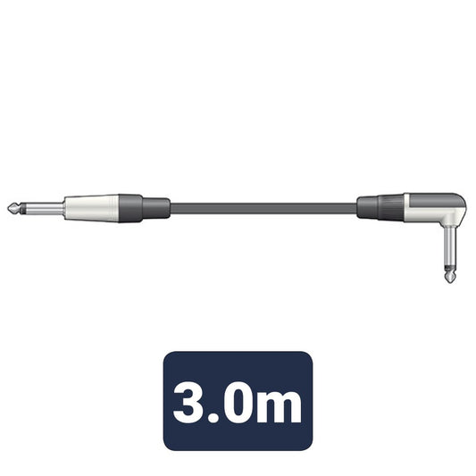 Standard Guitar Leads Angled 6.3mm Mono Jack - 6.3mm Mono Jack
