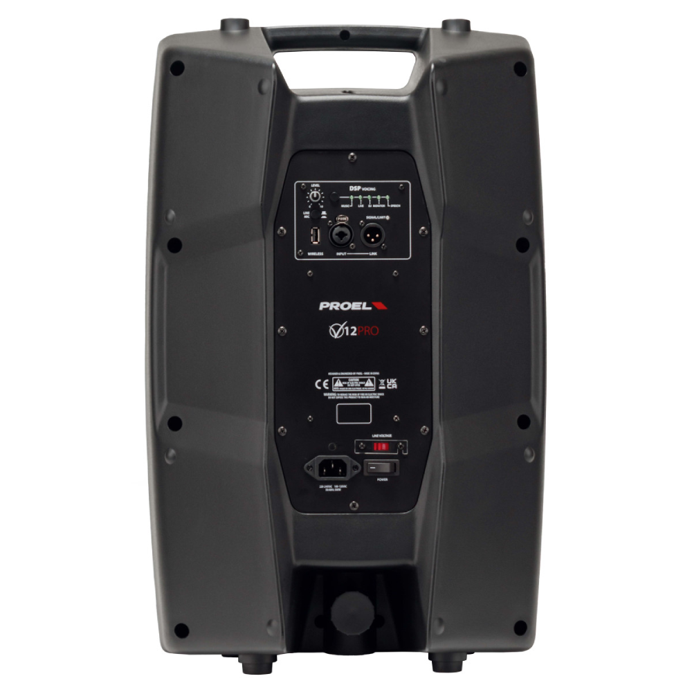Proel V12PRO 12 Inch Active Speaker, Black