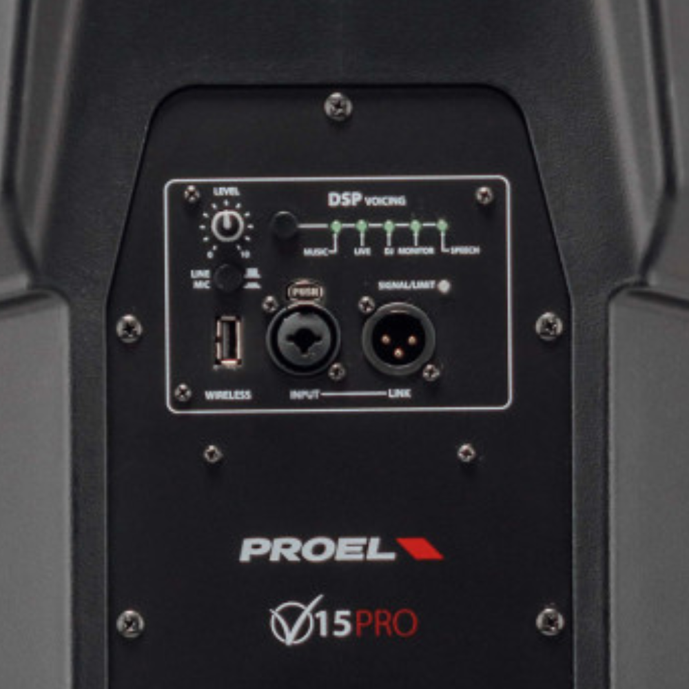 Proel V15PRO 15 Inch Active speaker, Black