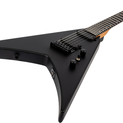 Spira V-400 MBK V-Shaped Electric Guitar, Satin Black