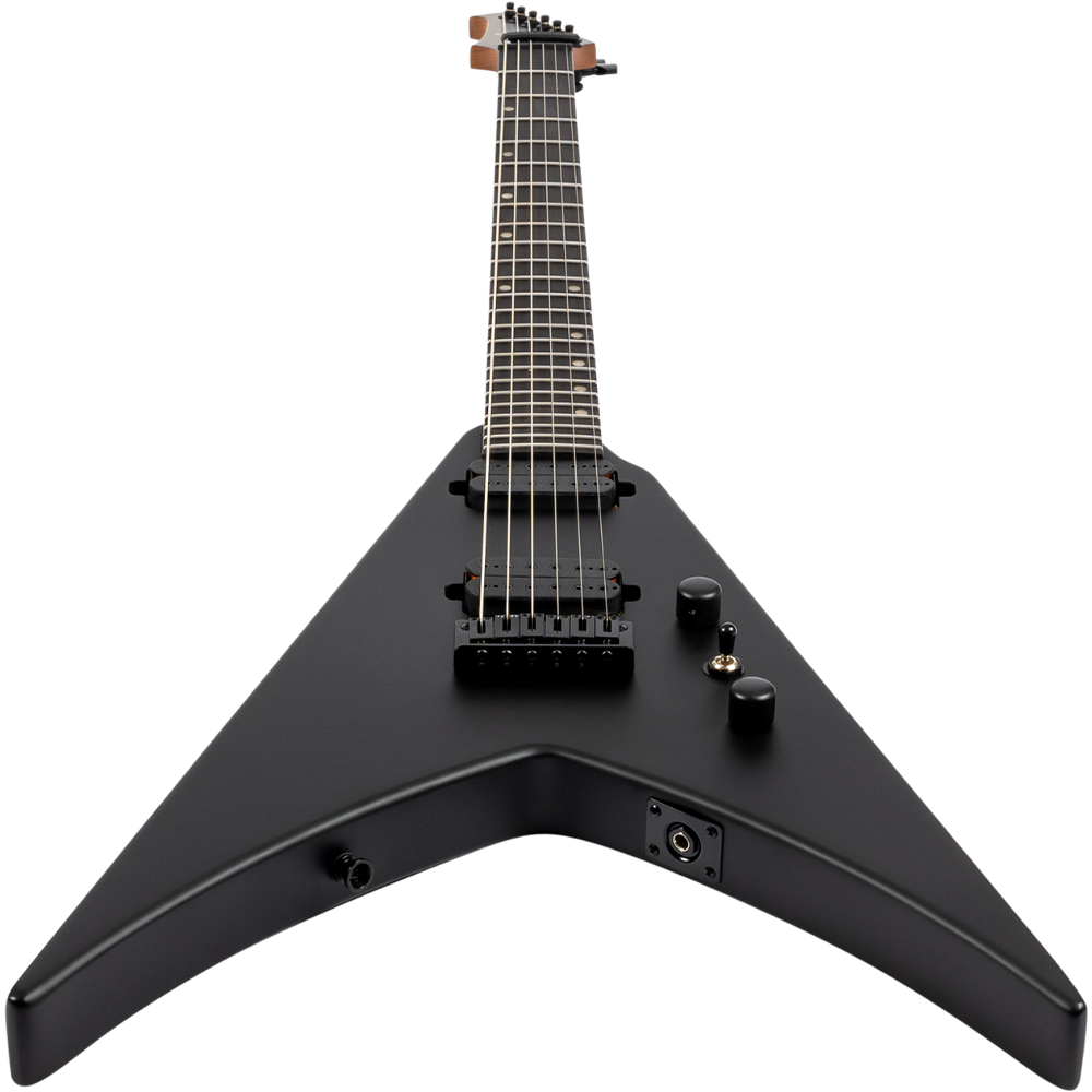 Spira V-400 MBK V-Shaped Electric Guitar, Satin Black