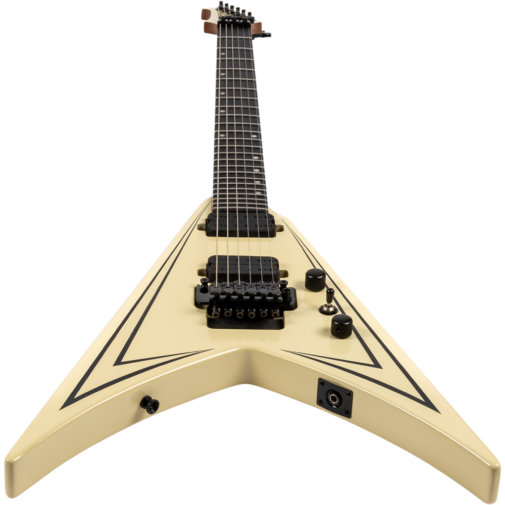 Spira V-420 AWH V-Style Electric Guitar, Antique White