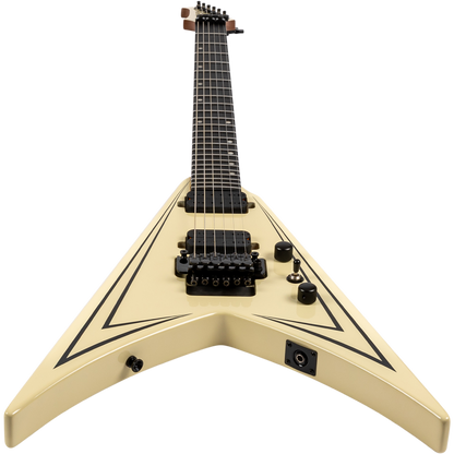Spira V-420 AWH V-Style Electric Guitar, Antique White