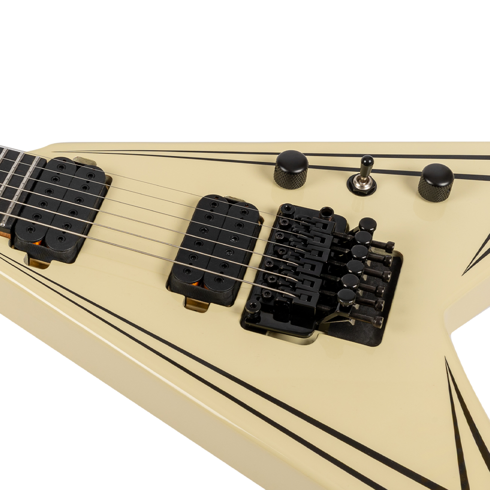 Spira V-420 AWH V-Style Electric Guitar, Antique White