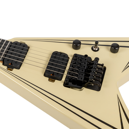 Spira V-420 AWH V-Style Electric Guitar, Antique White