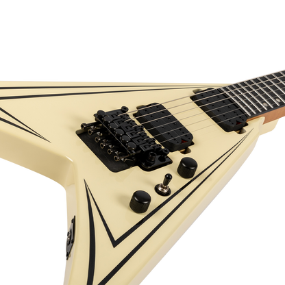 Spira V-420 AWH V-Style Electric Guitar, Antique White