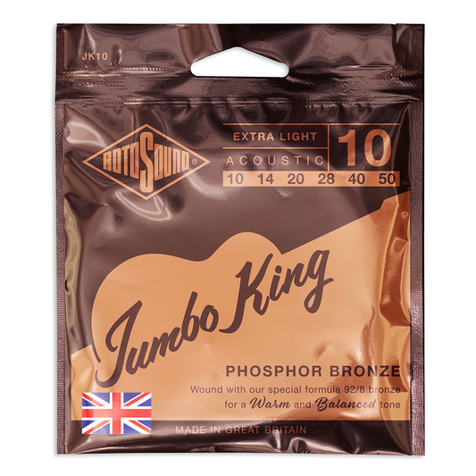 Rotosound Jumbo King JK10 Extra Light Acoustic Strings, 10-50