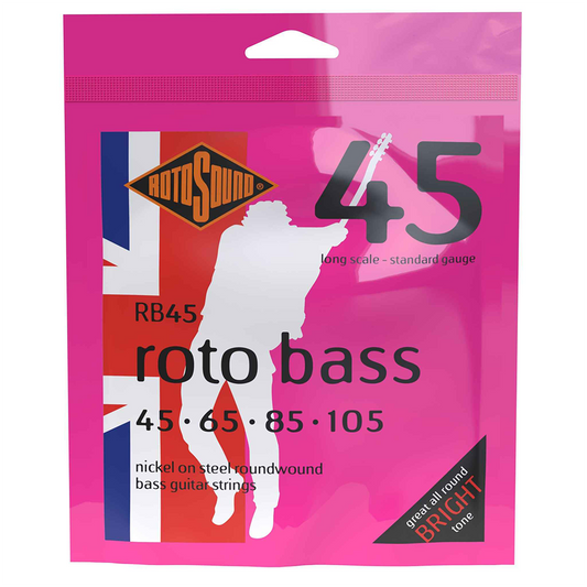Rotosound RB45 Bass Guitar Strings, 45-105 Nickel