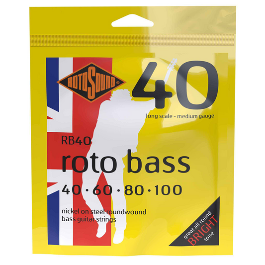 Rotosound RB40 Bass Guitar Strings, 40-100 Nickel