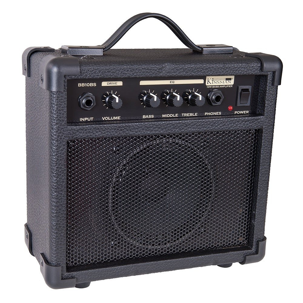 Kinsman BB10BS 10 Watt Bass Guitar Amplifier, Black