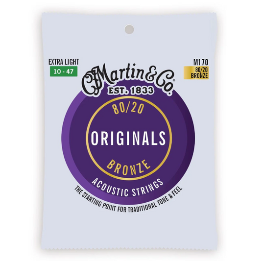 Martin M170 80/20 Bronze Acoustic Guitar Strings 10-47