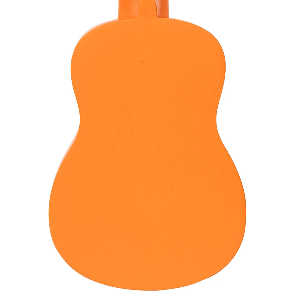 Laka VUS15OR Rainbow Series Soprano Ukulele & Carry Bag, Orange