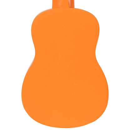 Laka VUS15OR Rainbow Series Soprano Ukulele & Carry Bag, Orange