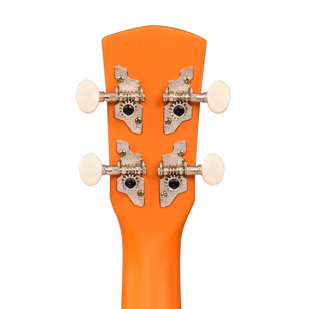 Laka VUS15OR Rainbow Series Soprano Ukulele & Carry Bag, Orange