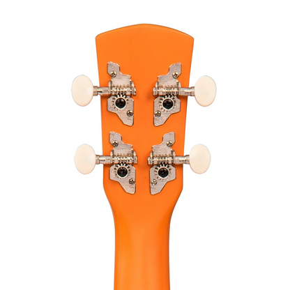 Laka VUS15OR Rainbow Series Soprano Ukulele & Carry Bag, Orange