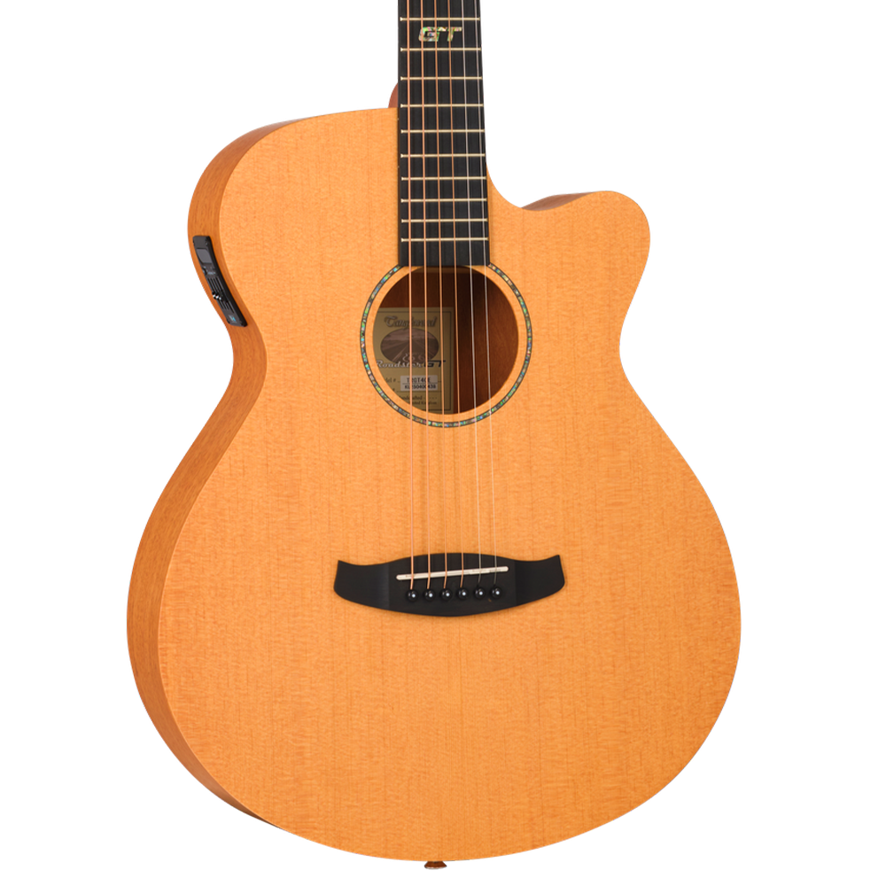 Tanglewood TRGT4CE Roadster GT Super Folk Electro-Acoustic Guitar w/Hard Foam Case, Natural