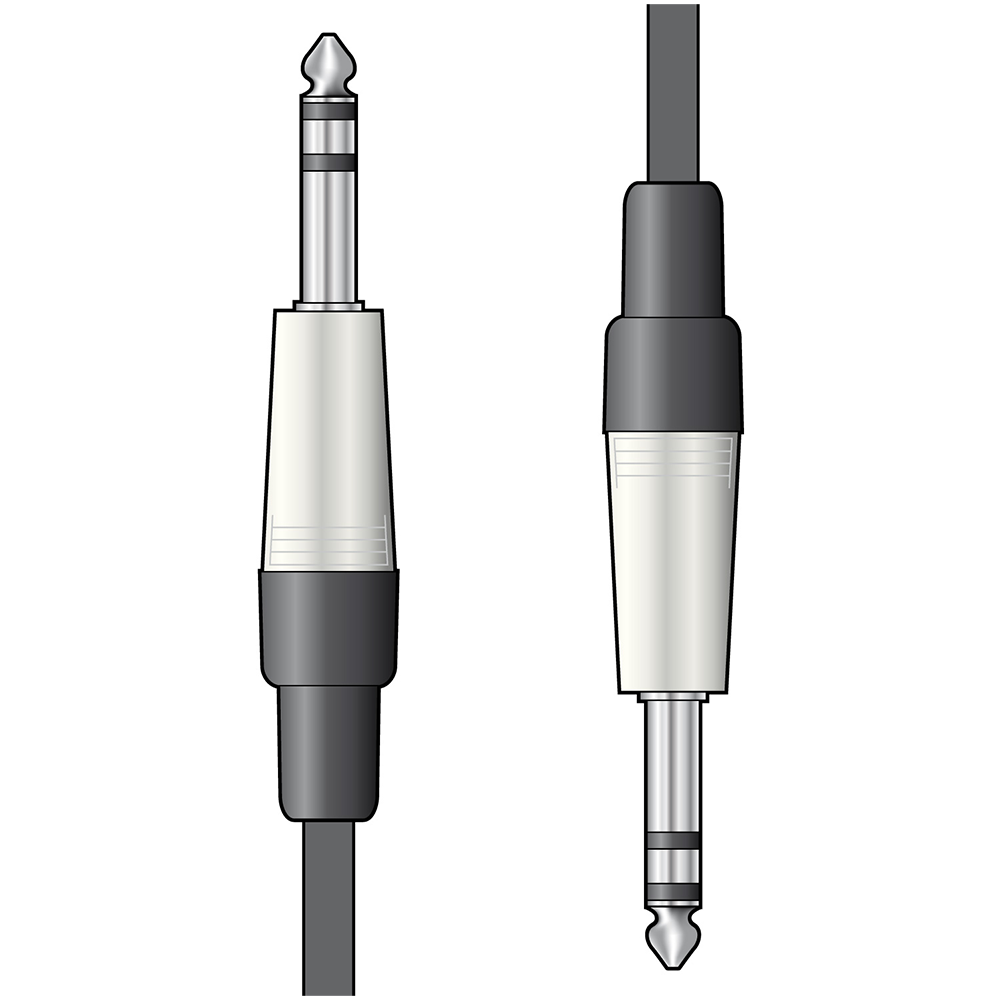 Citronic Classic Audio Leads 6.3mm TRS Jack Plug - 6.3mm TRS Jack Plug