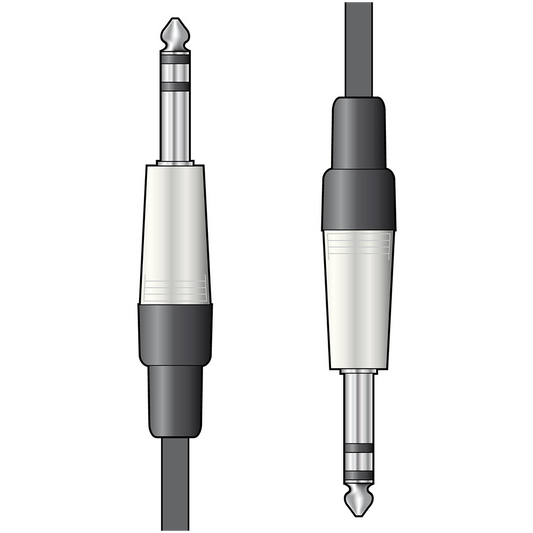 Citronic Classic Audio Leads 6.3mm TRS Jack Plug - 6.3mm TRS Jack Plug
