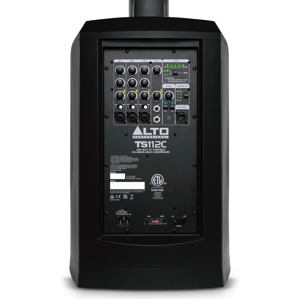 Alto TS112C 1200W Portable Column Array PA with DSP and Bluetooth