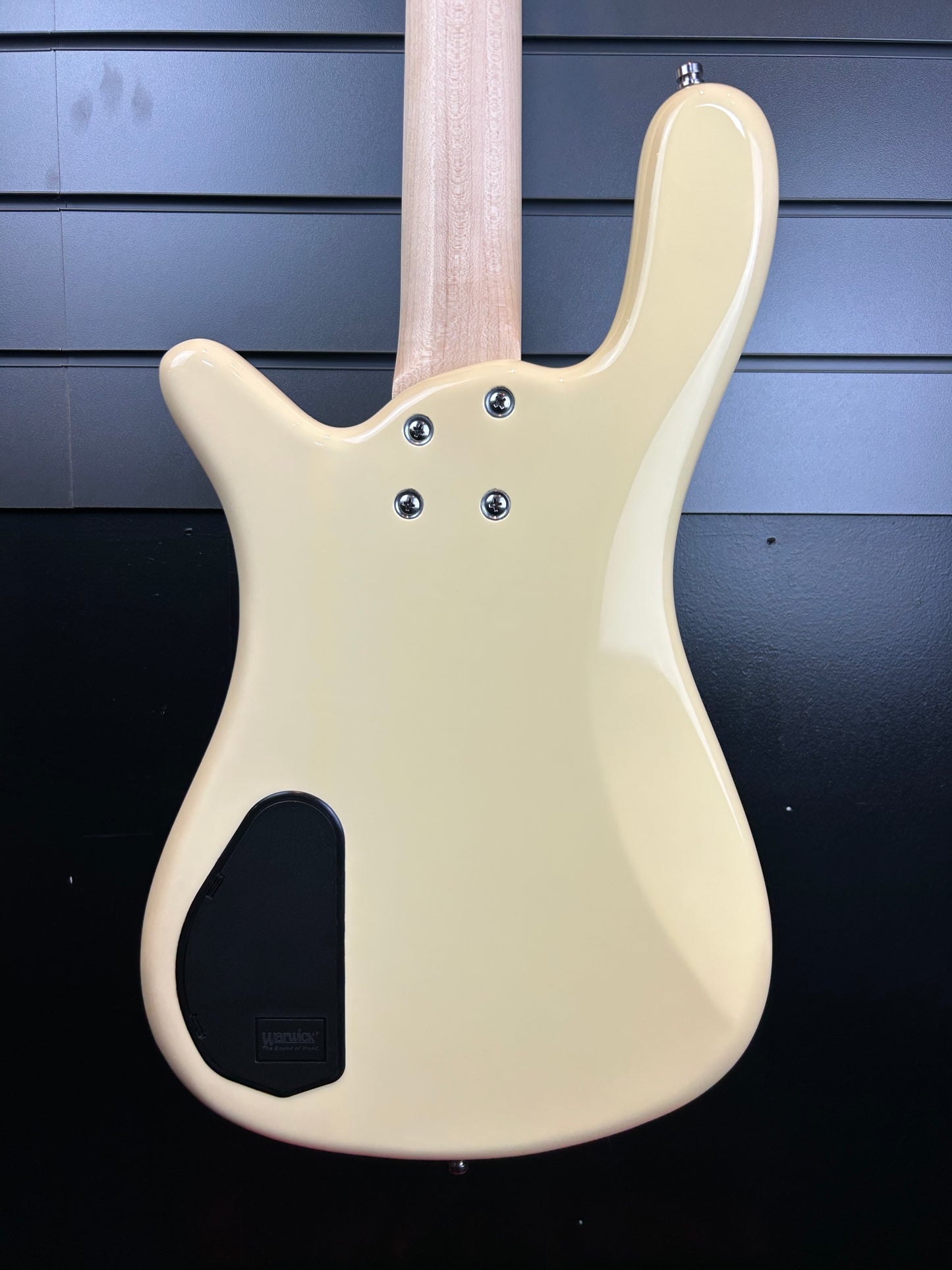 Warwick RB Adam Clayton Signature Bass with EMG Pickups, in Solid Creme White with Pearloid Pickguard (Pre-Owned)