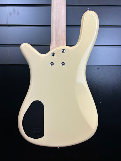 Warwick RB Adam Clayton Signature Bass with EMG Pickups, in Solid Creme White with Pearloid Pickguard (Pre-Owned)