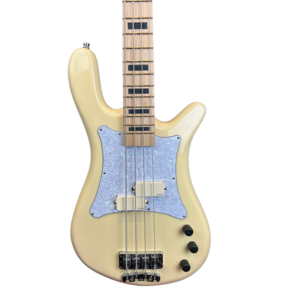 Warwick RB Adam Clayton Signature Bass with EMG Pickups, in Solid Creme White with Pearloid Pickguard (Pre-Owned)