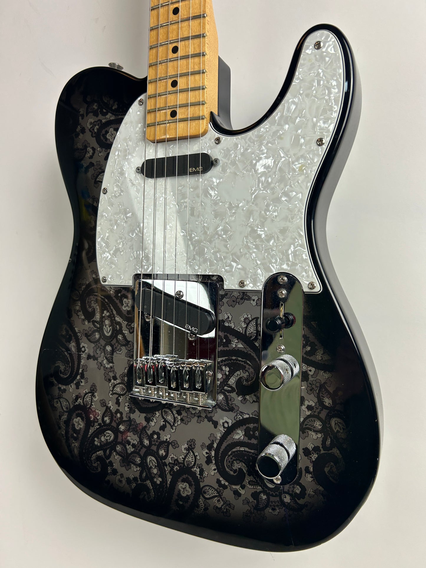 Fender MIM Black Paisley Telecaster MN with EMG Pickups