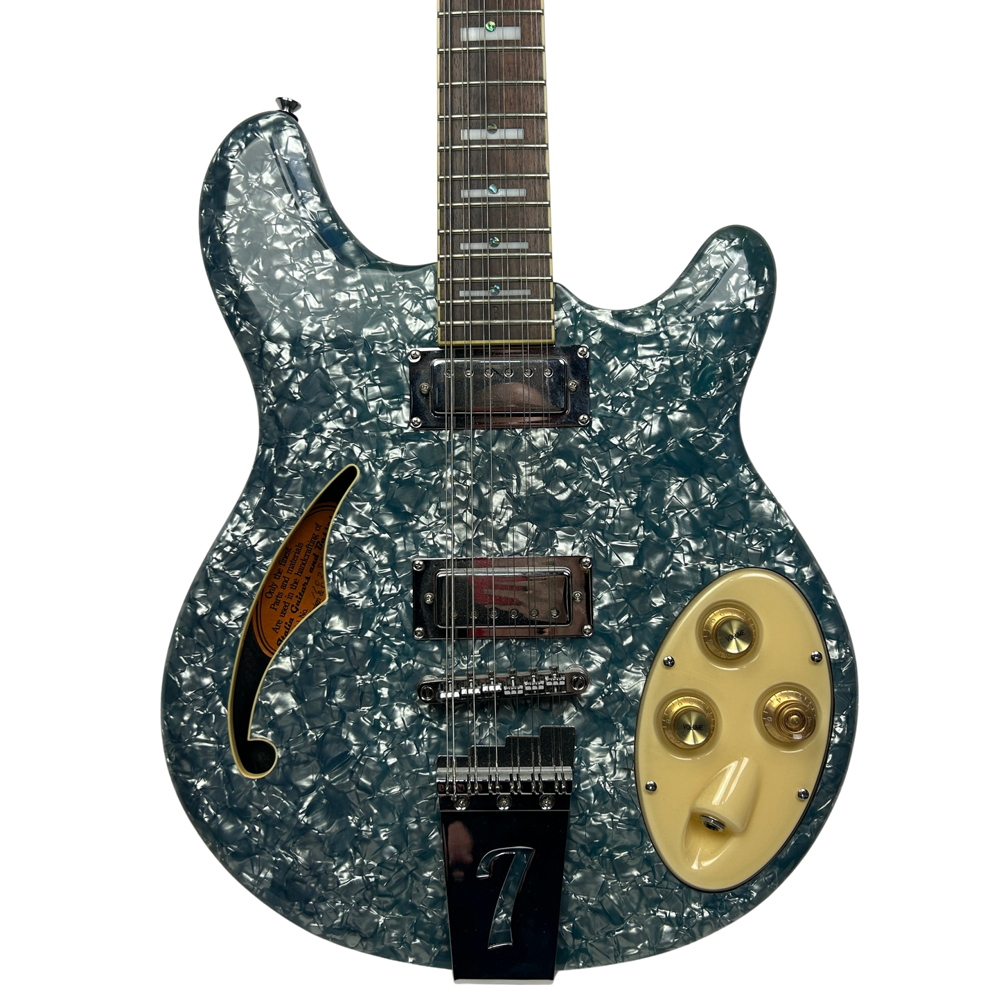 Italia Rimini 12 12-String Semi Acoustic Guitar, Blue Pearl