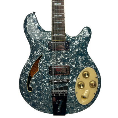 Italia Rimini 12 12-String Semi Acoustic Guitar, Blue Pearl