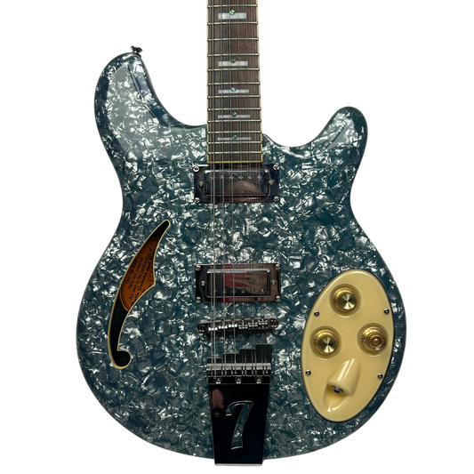 Italia Rimini 12 12-String Semi Acoustic Guitar, Blue Pearl