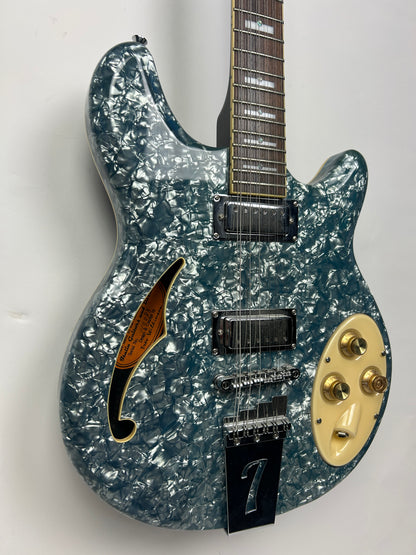Italia Rimini 12 12-String Semi Acoustic Guitar, Blue Pearl