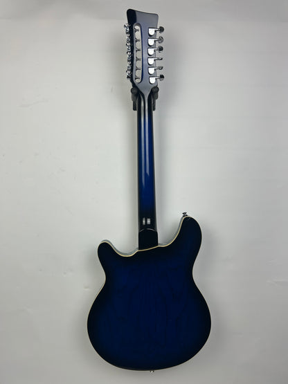 Italia Rimini 12 12-String Semi Acoustic Guitar, Blue Pearl