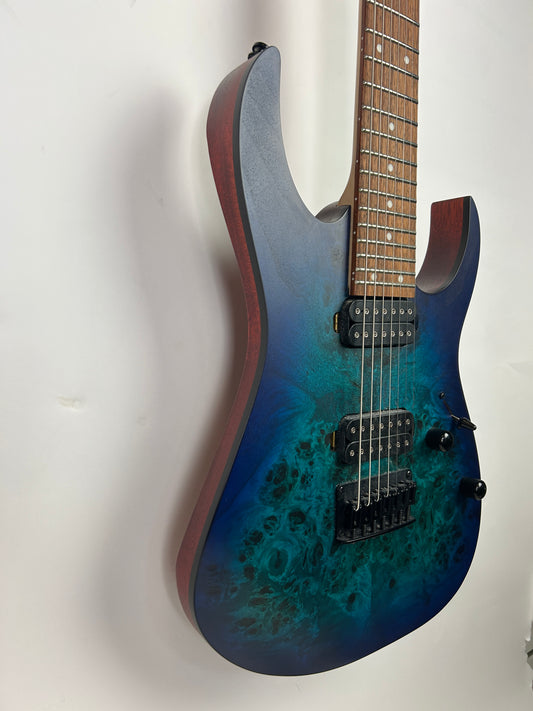 Ibanez RG7421PB 7-String, Sapphire Blue Flat (Pre-Owned)
