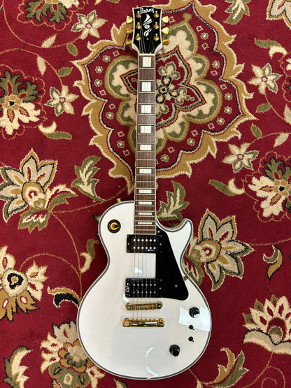 Burny RLC-55S LP with Fernandes Sustainer, Alpine White (Pre-Owned)