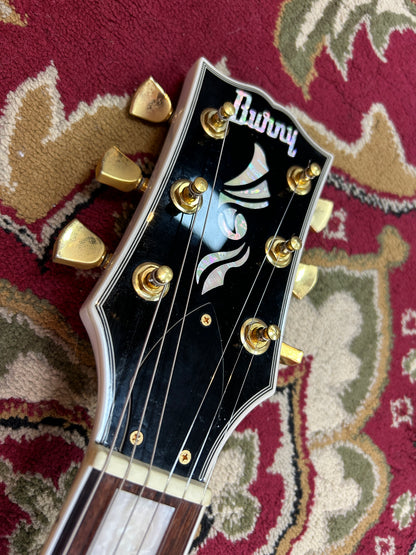 Burny RLC-55S LP with Fernandes Sustainer, Alpine White (Pre-Owned)