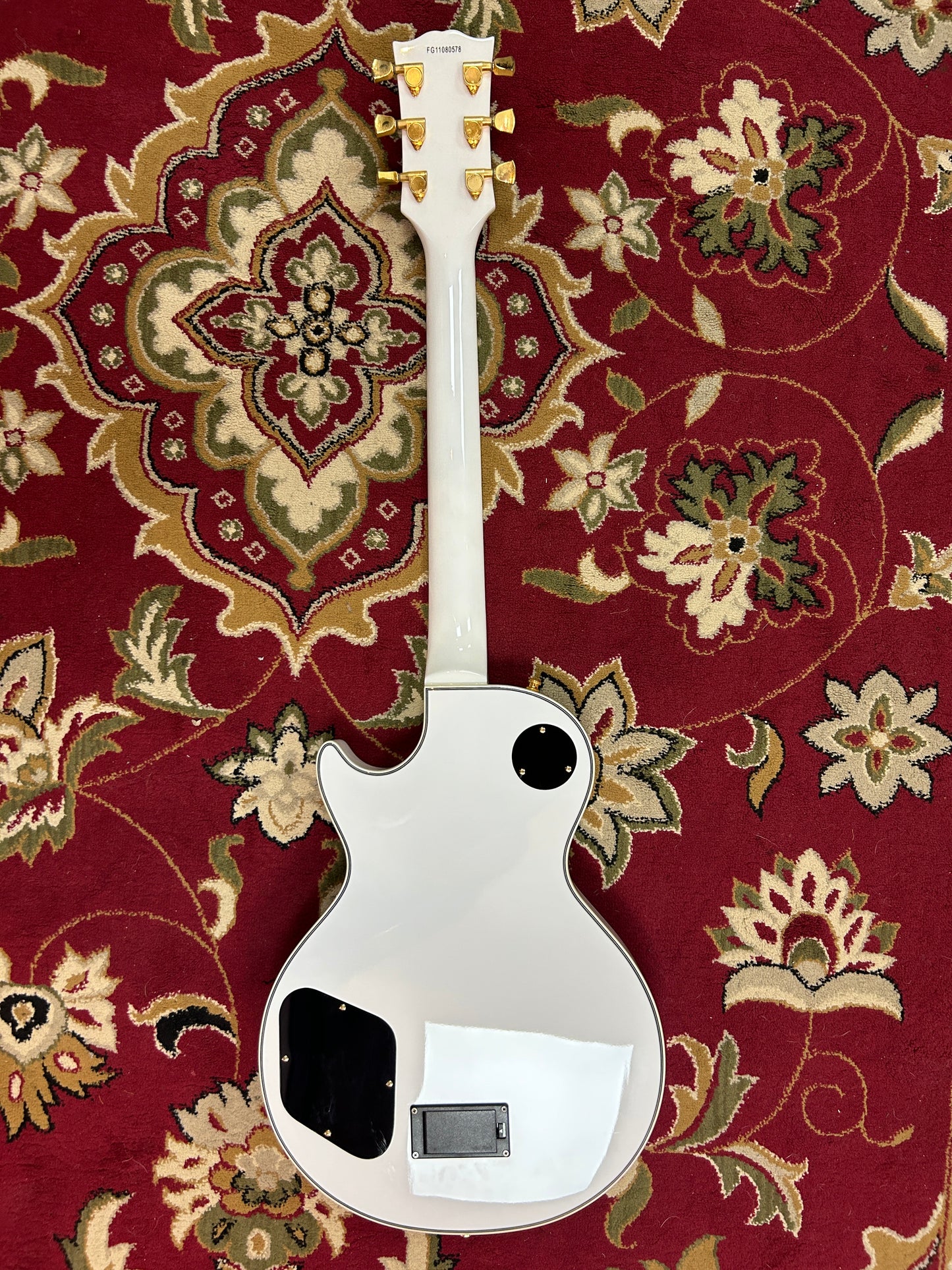 Burny RLC-55S LP with Fernandes Sustainer, Alpine White (Pre-Owned)