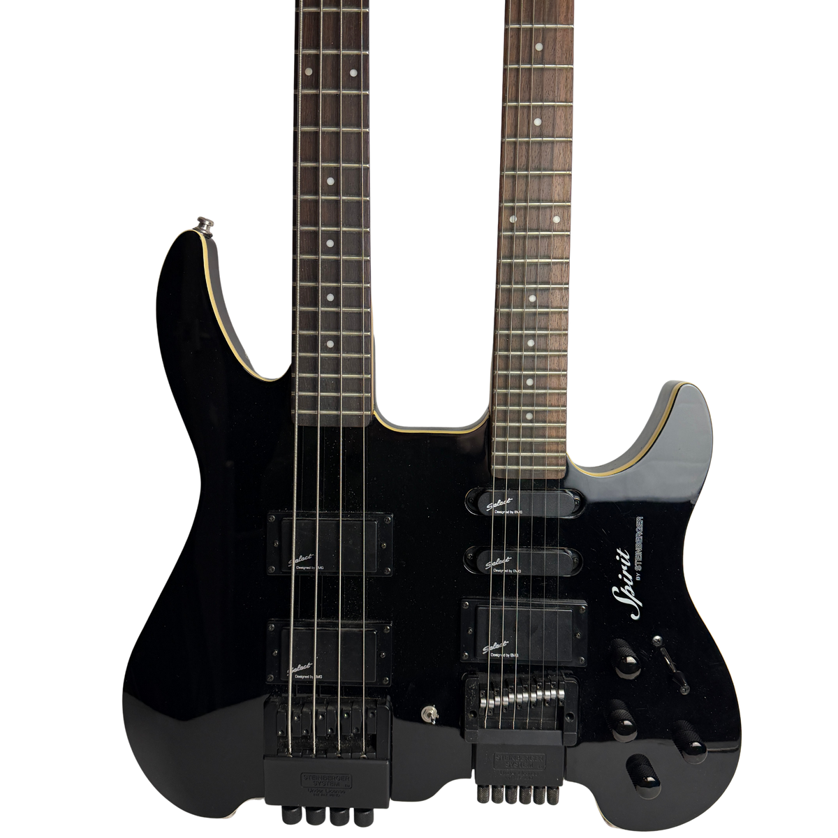 Spirit by Steinberger Double Neck, Guitar and Bass, Black (Pre-Owned)
