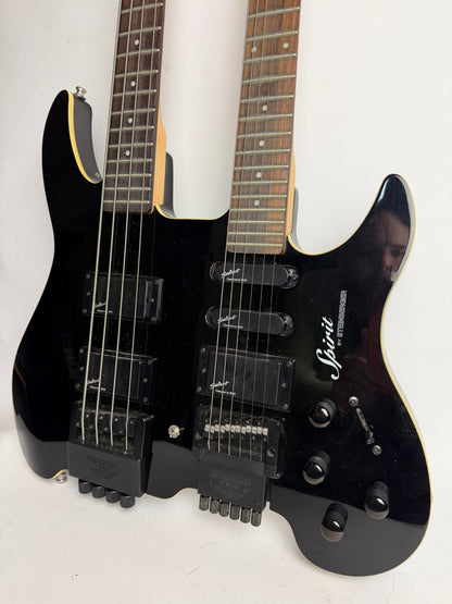 Spirit by Steinberger Double Neck, Guitar and Bass, Black (Pre-Owned)