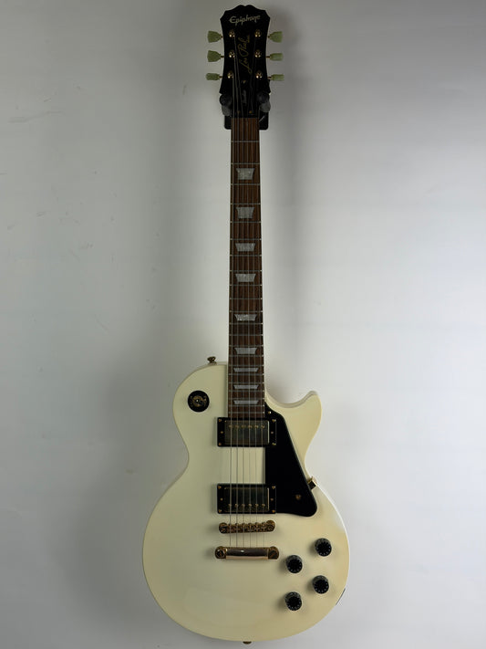 Epiphone Limited Edition Les Paul Studio Custom Shop, Alpine White, Gold Hardware (Pre-Owned)