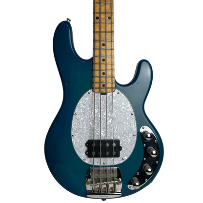 Ernie Ball Music Man StingRay 4-String Bass (1987), Birdseye Maple Fretboard, Blue (Pre-Owned)